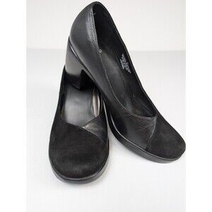 DANSKO SUEDE/LEATHER SLIP ON SLIDES BLOCK TALL HEELS US WOMEN’S EU 37 US 6/6.5